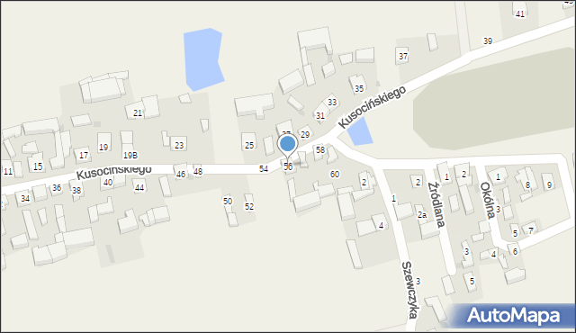 Skomlin, Kusocińskiego Janusza, 56, mapa Skomlin
