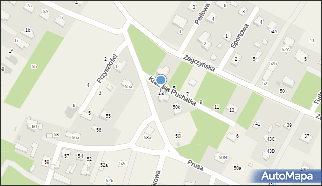 Skubianka, Kubusia Puchatka, 2a, mapa Skubianka