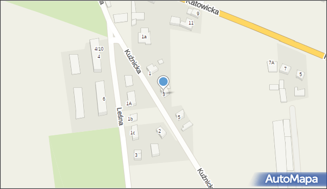 Słupia pod Kępnem, Kuźnicka, 3, mapa Słupia pod Kępnem