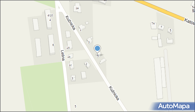 Słupia pod Kępnem, Kuźnicka, 5, mapa Słupia pod Kępnem