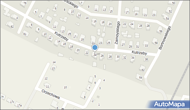 Sochaczew, Kutrzeby Tadeusza, gen., 24, mapa Sochaczew