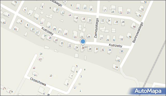 Sochaczew, Kutrzeby Tadeusza, gen., 26, mapa Sochaczew