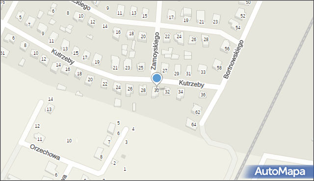 Sochaczew, Kutrzeby Tadeusza, gen., 30, mapa Sochaczew