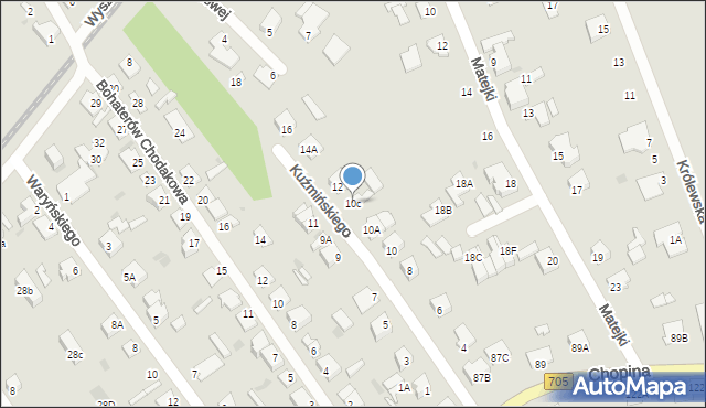 Sochaczew, Kuźmińskiego Zbigniewa, 10c, mapa Sochaczew