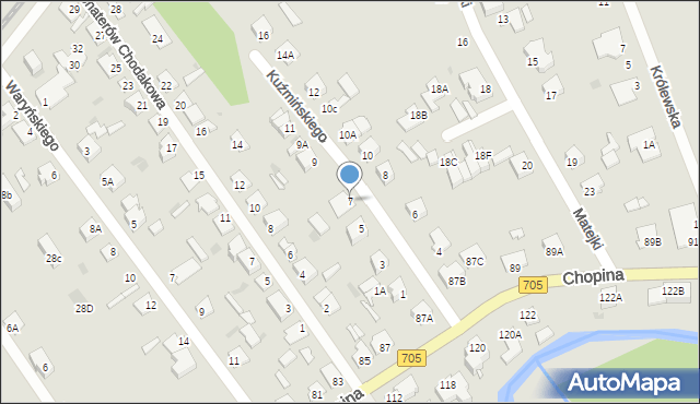 Sochaczew, Kuźmińskiego Zbigniewa, 7, mapa Sochaczew