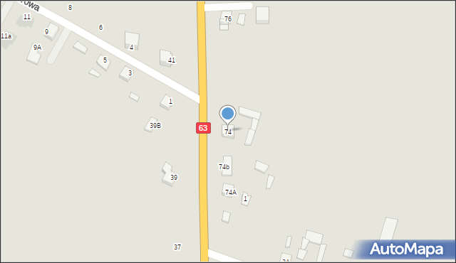 Sokołów Podlaski, Kupientyńska, 74, mapa Sokołów Podlaski