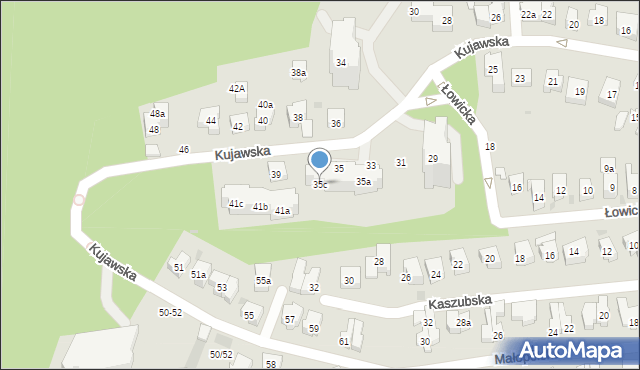 Sopot, Kujawska, 35c, mapa Sopotu