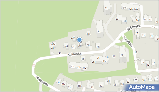 Sopot, Kujawska, 40, mapa Sopotu