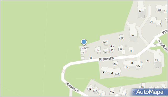 Sopot, Kujawska, 48a, mapa Sopotu