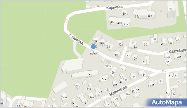 Sopot, Kujawska, 50-52, mapa Sopotu