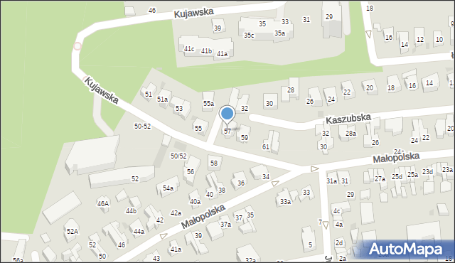 Sopot, Kujawska, 57, mapa Sopotu