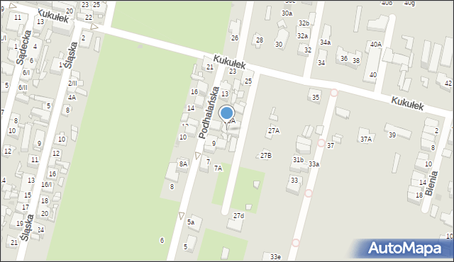 Sosnowiec, Kukułek, 25B, mapa Sosnowca