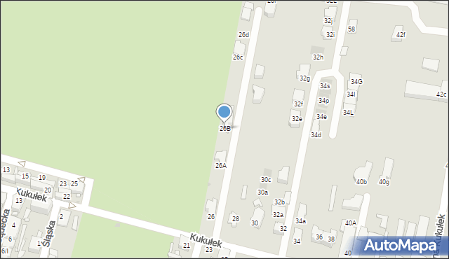 Sosnowiec, Kukułek, 26b, mapa Sosnowca