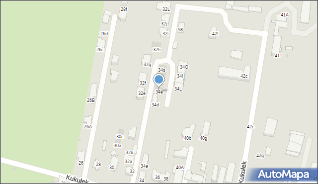 Sosnowiec, Kukułek, 34e, mapa Sosnowca
