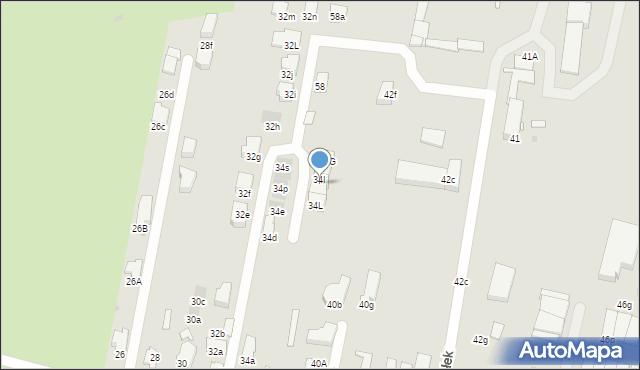Sosnowiec, Kukułek, 34J, mapa Sosnowca
