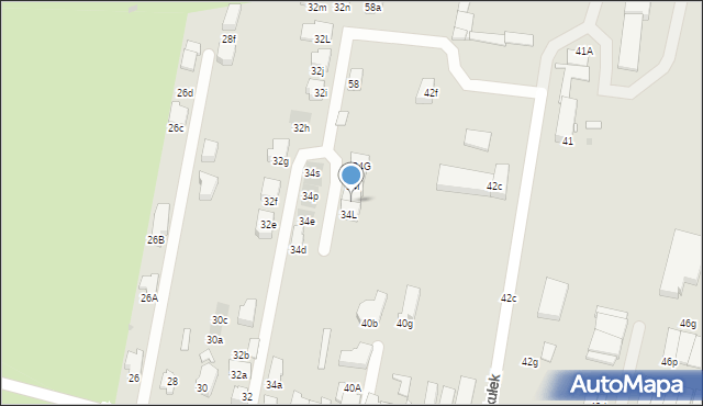 Sosnowiec, Kukułek, 34K, mapa Sosnowca