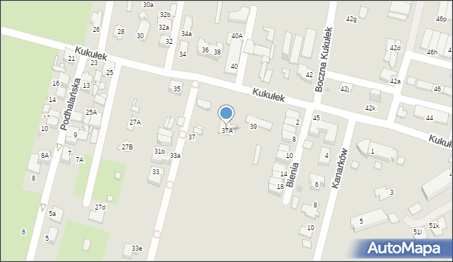Sosnowiec, Kukułek, 37A, mapa Sosnowca