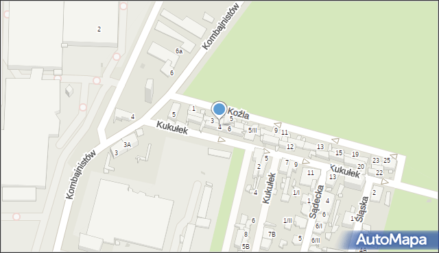 Sosnowiec, Kukułek, 4, mapa Sosnowca