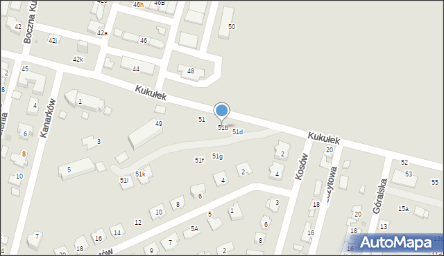 Sosnowiec, Kukułek, 51b, mapa Sosnowca