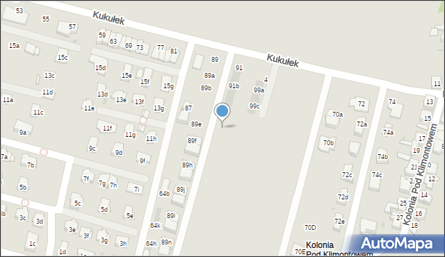 Sosnowiec, Kukułek, 93, mapa Sosnowca
