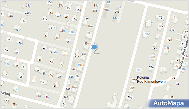 Sosnowiec, Kukułek, 93g, mapa Sosnowca