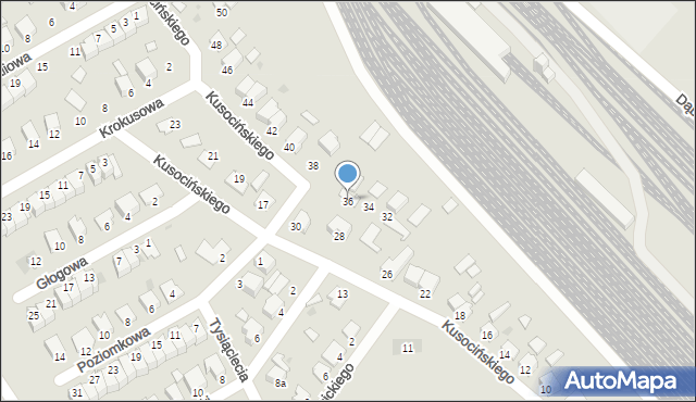 Stalowa Wola, Kusocińskiego Janusza, 36, mapa Stalowa Wola