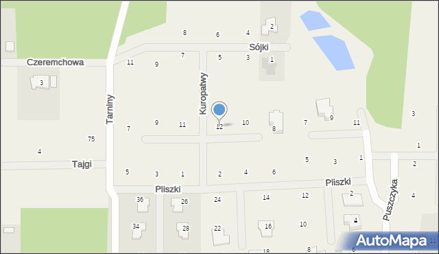 Stara Wieś, Kuropatwy, 12, mapa Stara Wieś