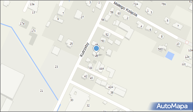 Stare Babice, Kutrzeby Tadeusza, gen., 46, mapa Stare Babice