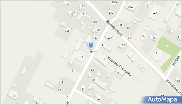 Stare Babice, Kutrzeby Tadeusza, gen., 49, mapa Stare Babice