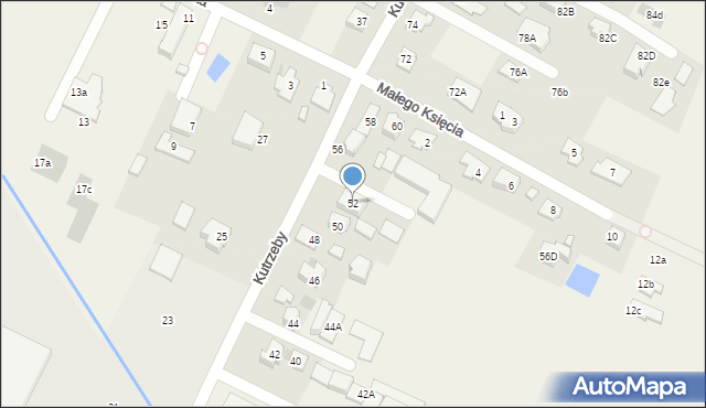 Stare Babice, Kutrzeby Tadeusza, gen., 52, mapa Stare Babice