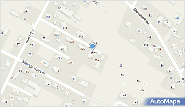 Stare Babice, Kutrzeby Tadeusza, gen., 82D, mapa Stare Babice
