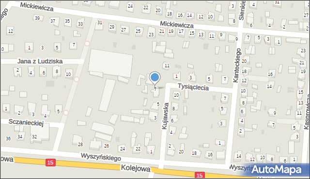 Strzelno, Kujawska, 7, mapa Strzelno