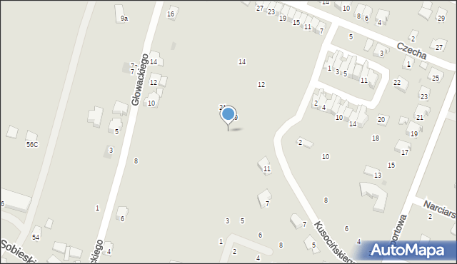 Strzyżów, Kusocińskiego Janusza, 13, mapa Strzyżów