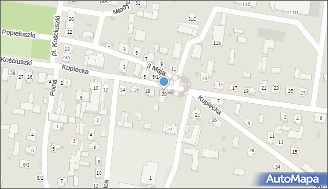 Suchowola, Kupiecka, 20, mapa Suchowola