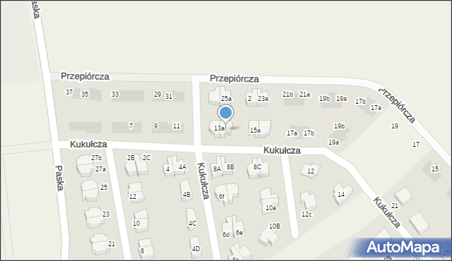 Suchy Dwór, Kukułcza, 13b, mapa Suchy Dwór