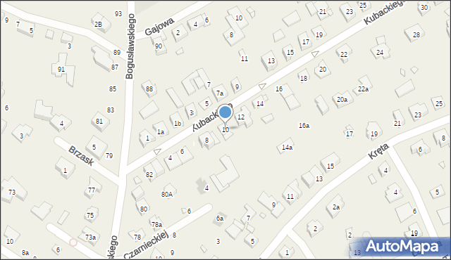 Suchy Las, Kubackiego Ludwika, 10, mapa Suchy Las