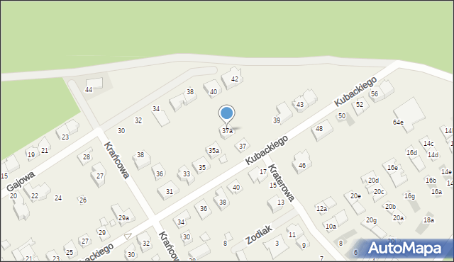 Suchy Las, Kubackiego Ludwika, 37a, mapa Suchy Las