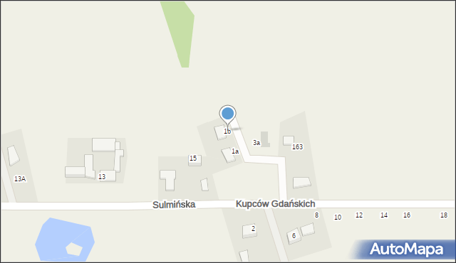 Sulmin, Kupców Gdańskich, 1b, mapa Sulmin