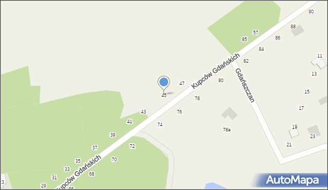 Sulmin, Kupców Gdańskich, 45, mapa Sulmin