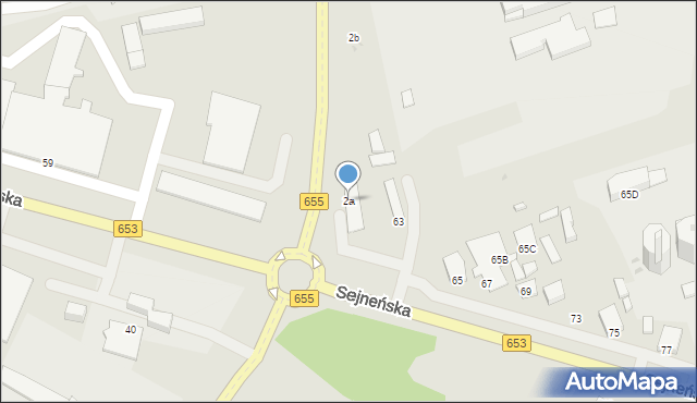Suwałki, Kuklińskiego Ryszarda, gen., 2a, mapa Suwałk