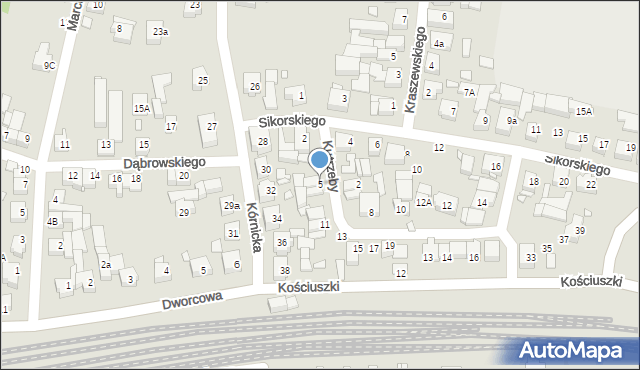 Swarzędz, Kutrzeby Tadeusza, gen., 5, mapa Swarzędz