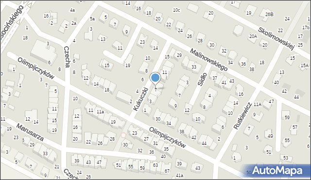 Świdnik, Kukuczki Jerzego, 7, mapa Świdnika