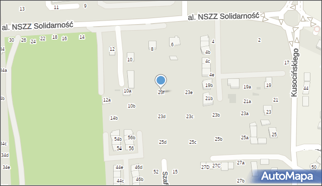 Świdnik, Kusocińskiego Janusza, 23f, mapa Świdnika