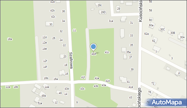 Świdnik, Kusocińskiego Janusza, 41d, mapa Świdnika