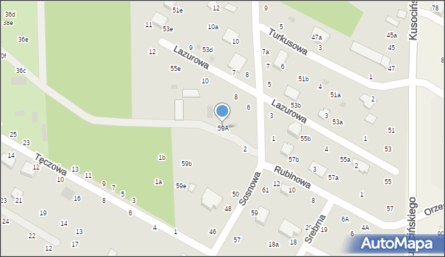Świdnik, Kusocińskiego Janusza, 59A, mapa Świdnika