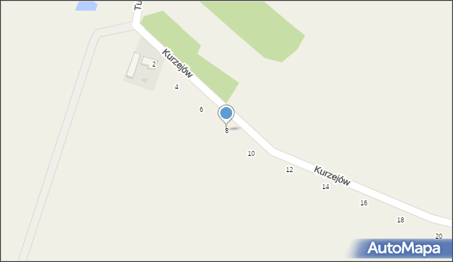 Szaniec, Kurzejów, 8, mapa Szaniec
