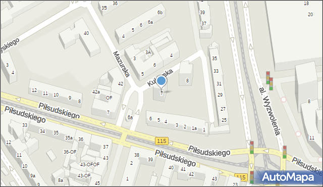 Szczecin, Kujawska, 7, mapa Szczecina