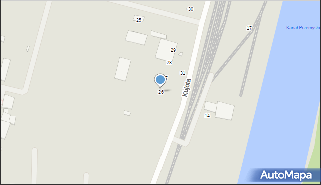 Szczecin, Kujota Stanisława, ks., 26, mapa Szczecina