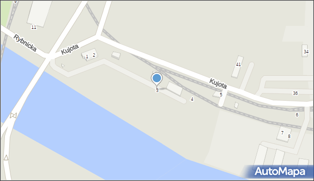 Szczecin, Kujota Stanisława, ks., 3, mapa Szczecina