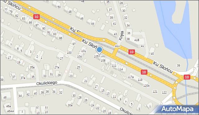 Szczecin, Ku Słońcu, 106, mapa Szczecina